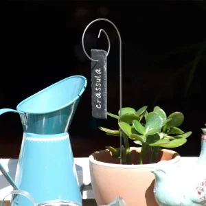 Porte étiquette Gustave 30 cm - Ardoises Languette - La P'tite Boutique du Jardin de Léon