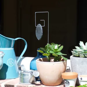 Porte étiquette Piet 30 cm - Ardoise ronde - La P'tite Boutique du Jardin de Léon
